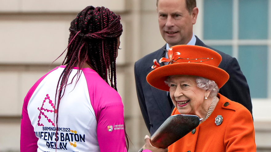 The Queen launches the Birmingham 2022 Queen's Baton Relay at Buckingham Palace
