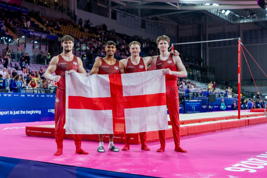 Gymnasts pay tribute to Langton after emotional men's team silver