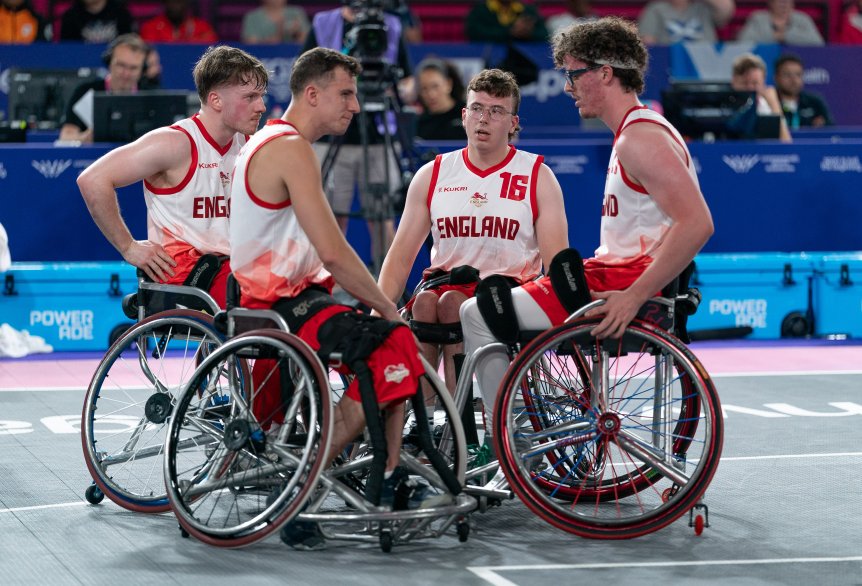 England celebrate historic wheelchair basketball silver medal