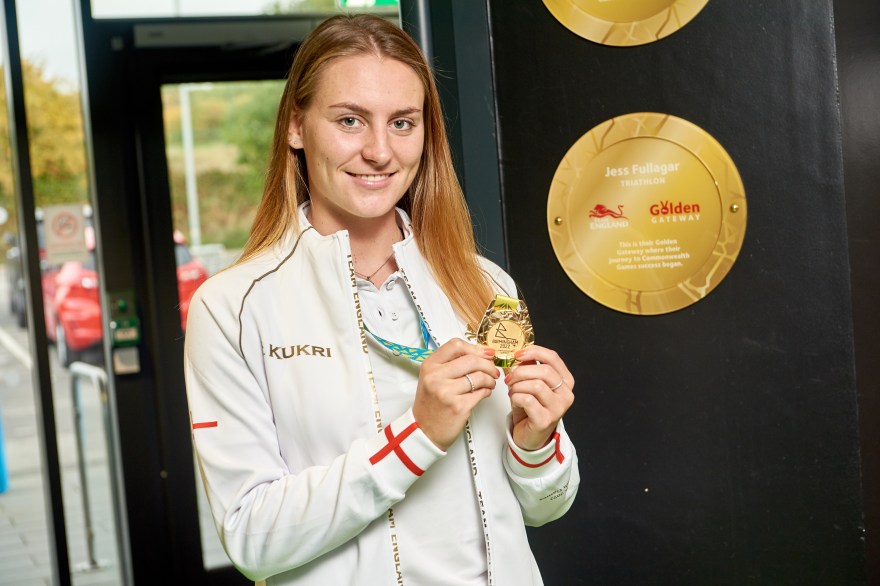 Team England gold medallists have ‘Golden Gateway’ plaques installed at Leeds’ Brownlee Centre