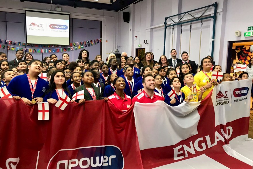 Denise Lewis OBE and npower inspire school children to support Team England