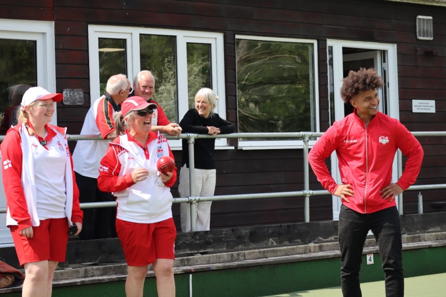 Sally-Ann Lewis-Wall Visits Flood-Hit Malmesbury Bowls Club After Crucial Sport England Support